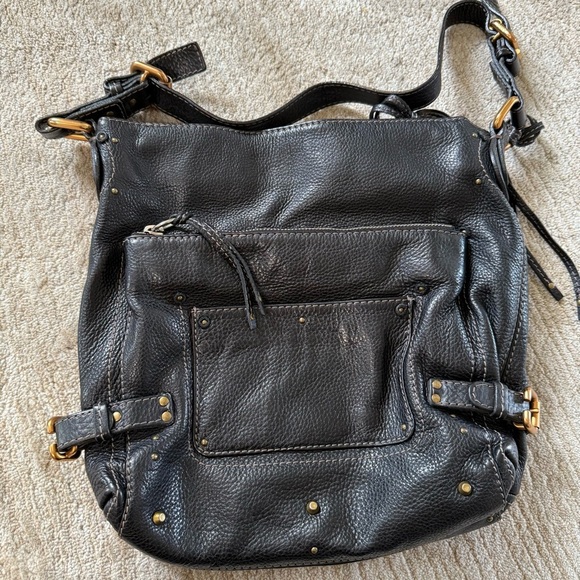 Chloé Black Leather Paddington Padlock Shoulder Bag Tote Vintage Y2K - Picture 10 of 16